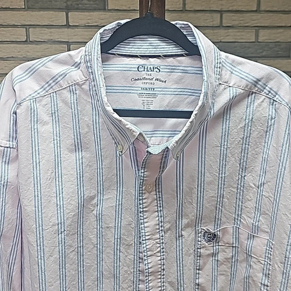 Chaps Coastland Wash Oxford Shirt Sz 3XB - Picture 2 of 5